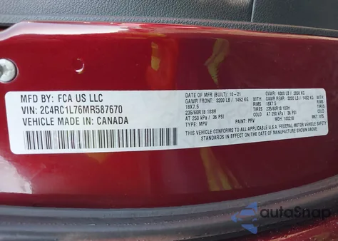 2021 Chrysler Pacifica Hybrid Touring L from USA, damaged, VIN 2C4RC1L76MR587670